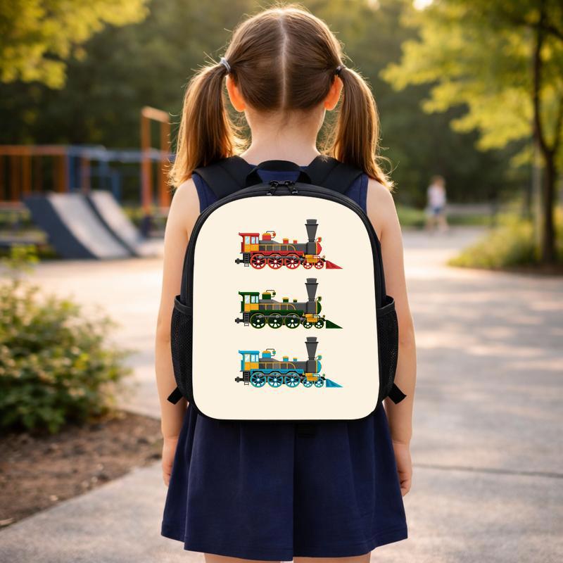 Classic Train Kids School Backpack - Vintage Locomotive Bag Custom Backpack Classic Train Kids School Backpack - Vintage Locomotive Bag Custom Backpack
