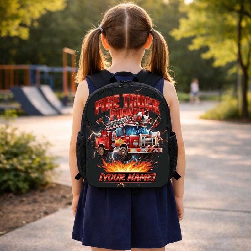 Cool Fire Truck School Backpack - Kids Firefighter Truck Design Custom Backpack Cool Fire Truck School Backpack - Kids Firefighter Truck Design Custom Backpack
