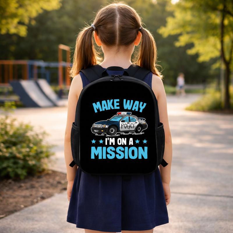Cool Kids Police Car Backpack - Make Way Mission Back To School Custom Backpack Cool Kids Police Car Backpack - Make Way Mission Back To School Custom Backpack