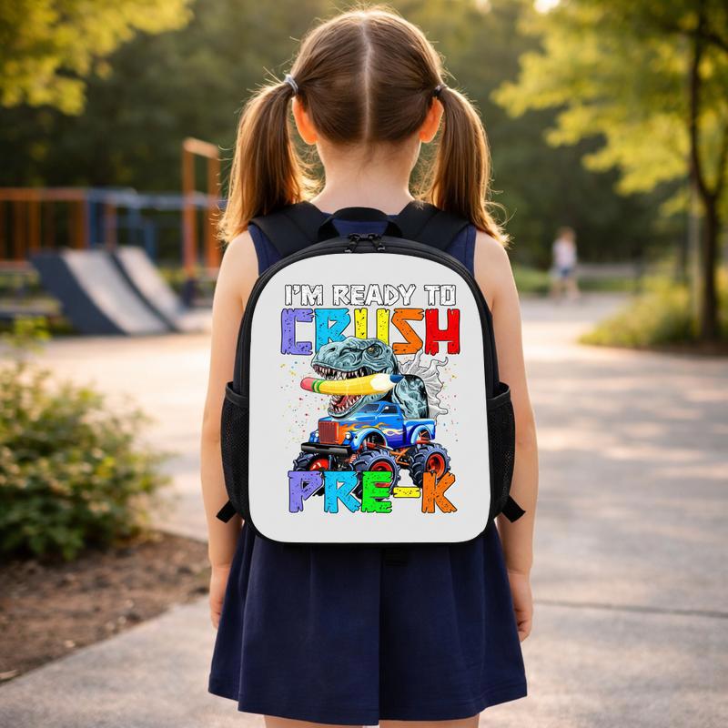 Crush Pre-K Dino Truck Backpack - Kids School Fun Custom Backpack Crush Pre-K Dino Truck Backpack - Kids School Fun Custom Backpack