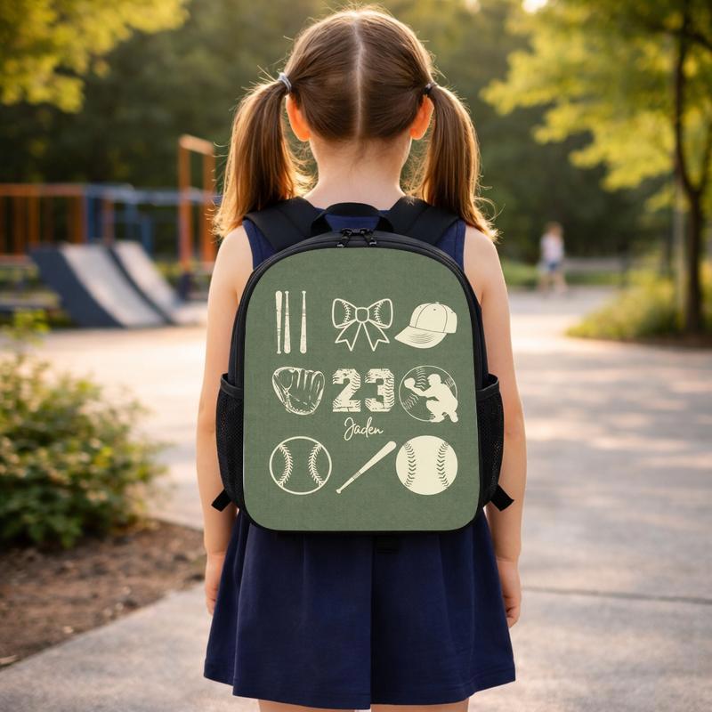 Custom Baseball Backpack - Name And Number Sports Icons Custom Backpack