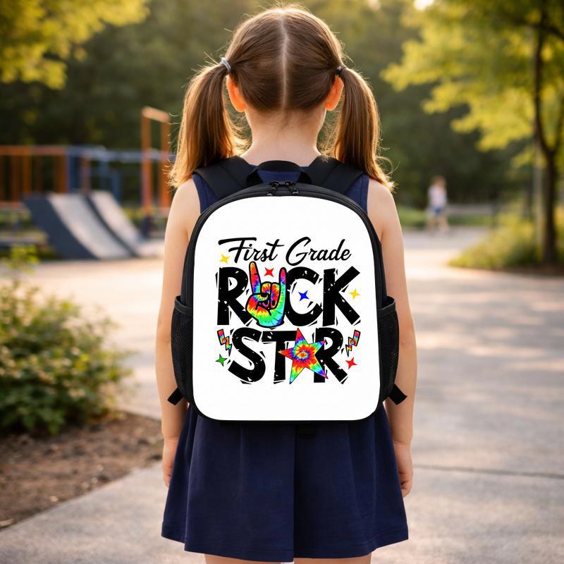 Custom Grade Rock Star Backpack - Kids Back To School Fun Custom Backpack Custom Grade Rock Star Backpack - Kids Back To School Fun Custom Backpack