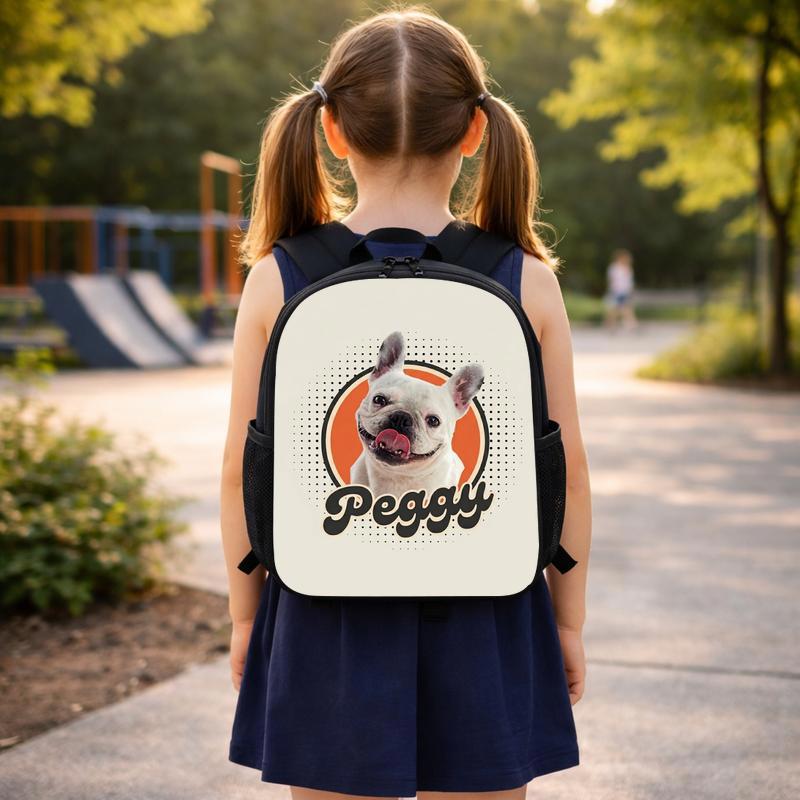 Custom Kid Shirt Pet Photo + Name Custom Dog Portrait Personalized Shirt Custom T Shirts Cat Shirt Tee Dog Shirt For Kids Dog Face Shirt Custom Backpack