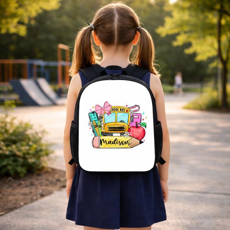 Custom Name Backpack - Cute School Bus Back To School Custom Backpack Custom Name Backpack - Cute School Bus Back To School Custom Backpack