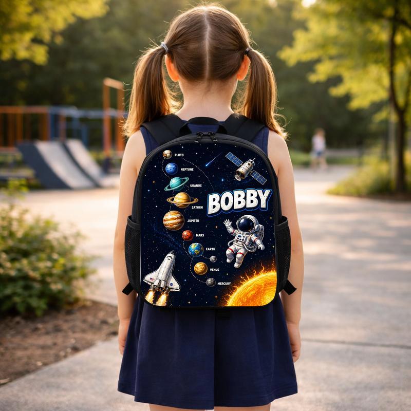 Custom Name Backpack Kids - Solar System Space Explorer Custom Backpack Custom Name Backpack Kids - Solar System Space Explorer Custom Backpack