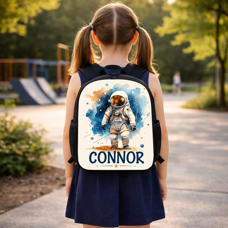 Custom Name Backpack Kids - Space Astronaut Galaxy Design Custom Backpack