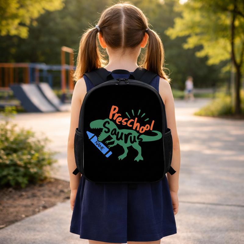 Custom Preschool Saurus Dino Backpack - First Day Of School Custom Backpack Custom Preschool Saurus Dino Backpack - First Day Of School Custom Backpack