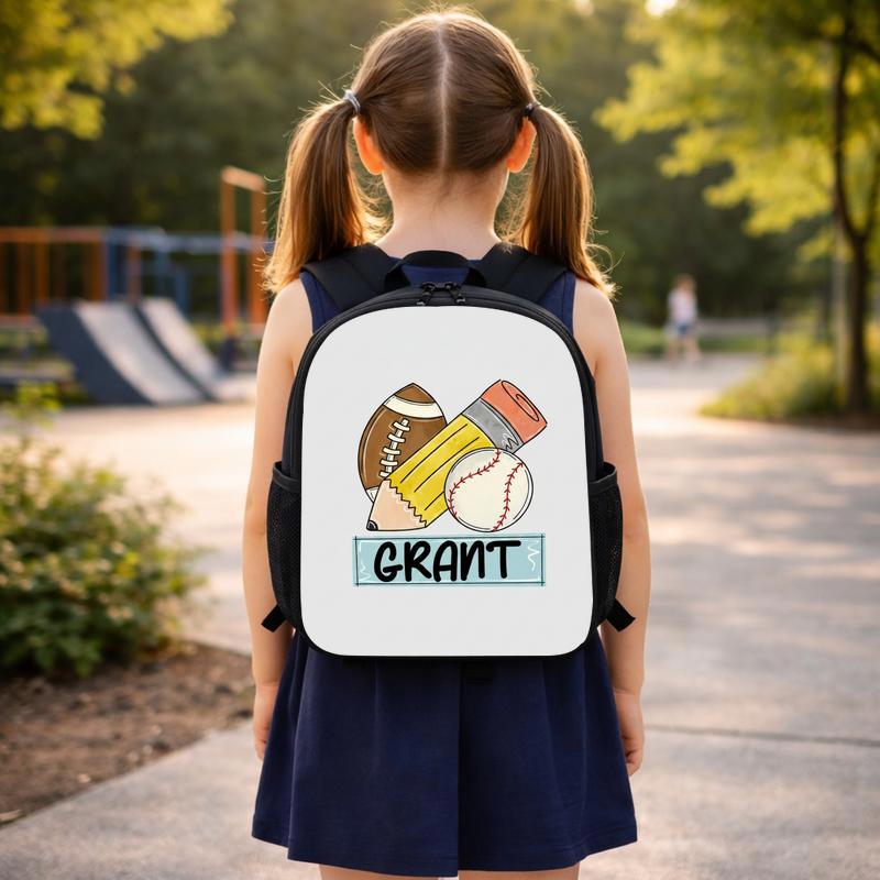 Custom Sports Backpack - Baseball Football School Kids Bag Custom Backpack Custom Sports Backpack - Baseball Football School Kids Bag Custom Backpack