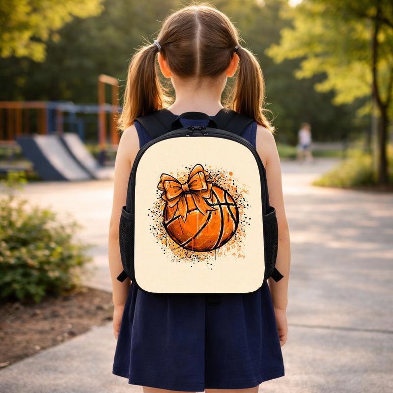Cute Basketball Bow Backpack - Back To School Girl Sport Style Custom Backpack Cute Basketball Bow Backpack - Back To School Girl Sport Style Custom Backpack