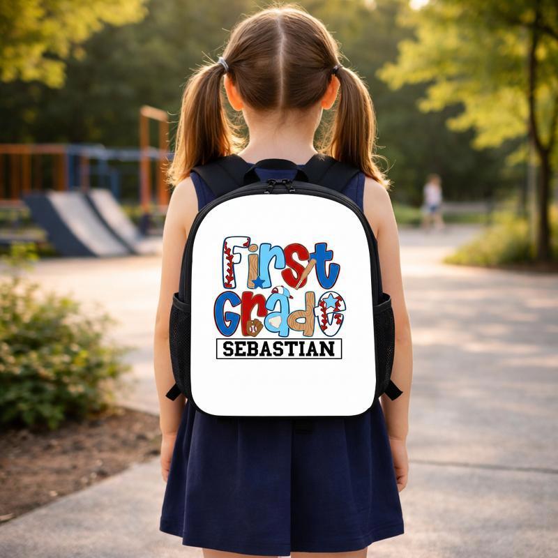 Cute First Grade Backpack - Name Personalized Kids Bag Custom Backpack Cute First Grade Backpack - Name Personalized Kids Bag Custom Backpack