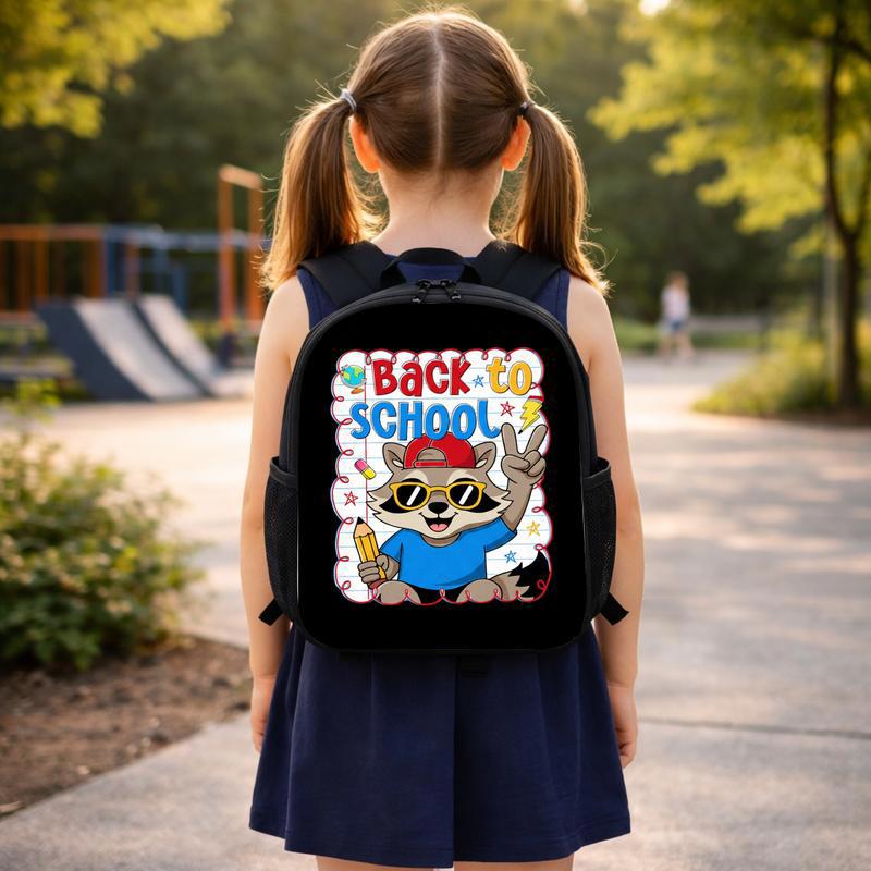 Cute Raccoon Backpack - Kids Back To School Fun Design Custom Backpack Cute Raccoon Backpack - Kids Back To School Fun Design Custom Backpack