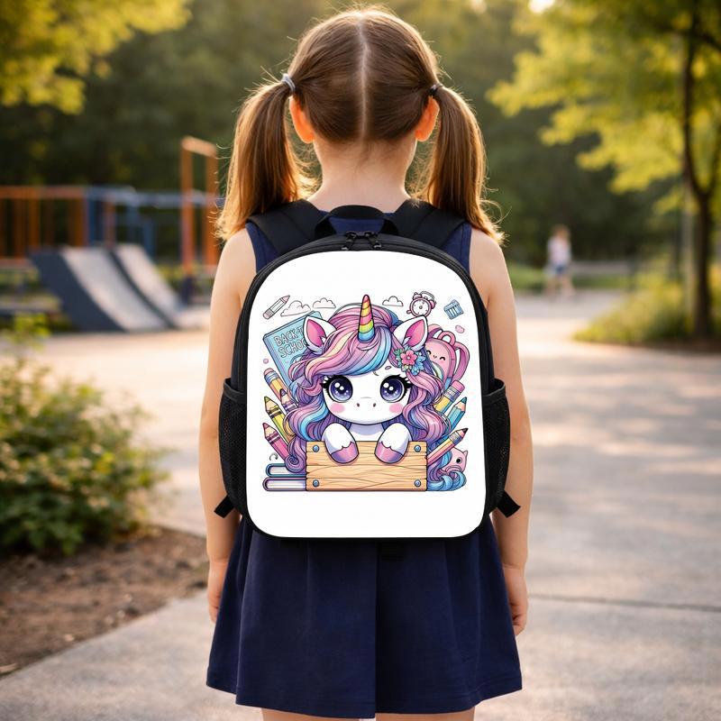 Cute Unicorn Backpack - Colorful Supplies Theme Custom Backpack Cute Unicorn Backpack - Colorful Supplies Theme Custom Backpack