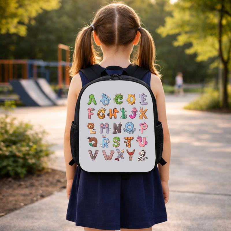 Educational Kids Backpack - Fun ABC Animals Learning Design Custom Backpack Educational Kids Backpack - Fun ABC Animals Learning Design Custom Backpack