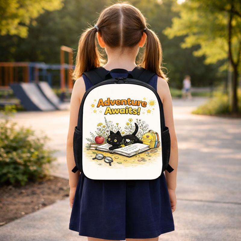 Floral Cat Book Custom Backpack Floral Cat Book Custom Backpack