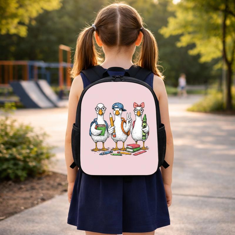 Funny Goose Friends Backpack - Back To School Kids Custom Backpack