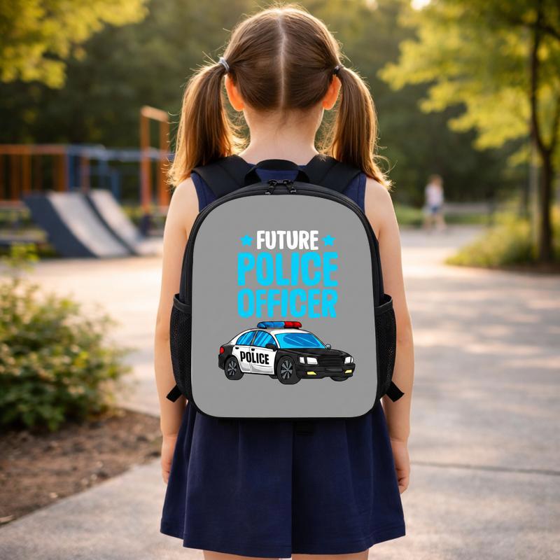 Future Police Officer Backpack - Back To School Kids Custom Backpack