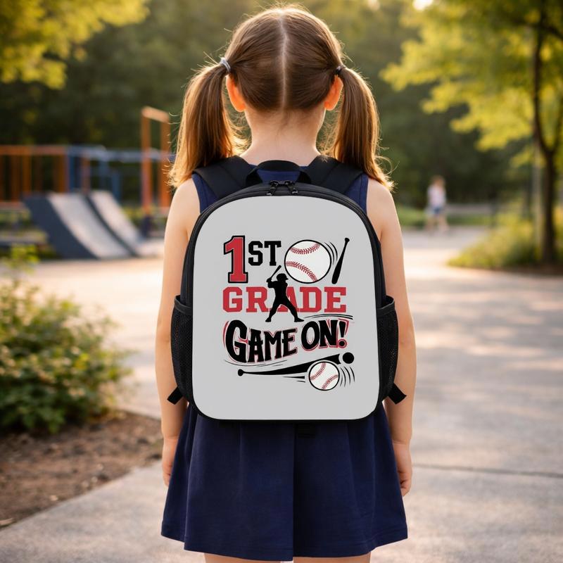 Game On Baseball Backpack - Back To School First Grade Kids Custom Backpack