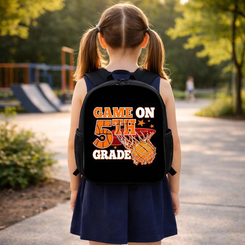Game On Basketball Backpack - Back To School 5th Grade Kids Custom Backpack Game On Basketball Backpack - Back To School 5th Grade Kids Custom Backpack