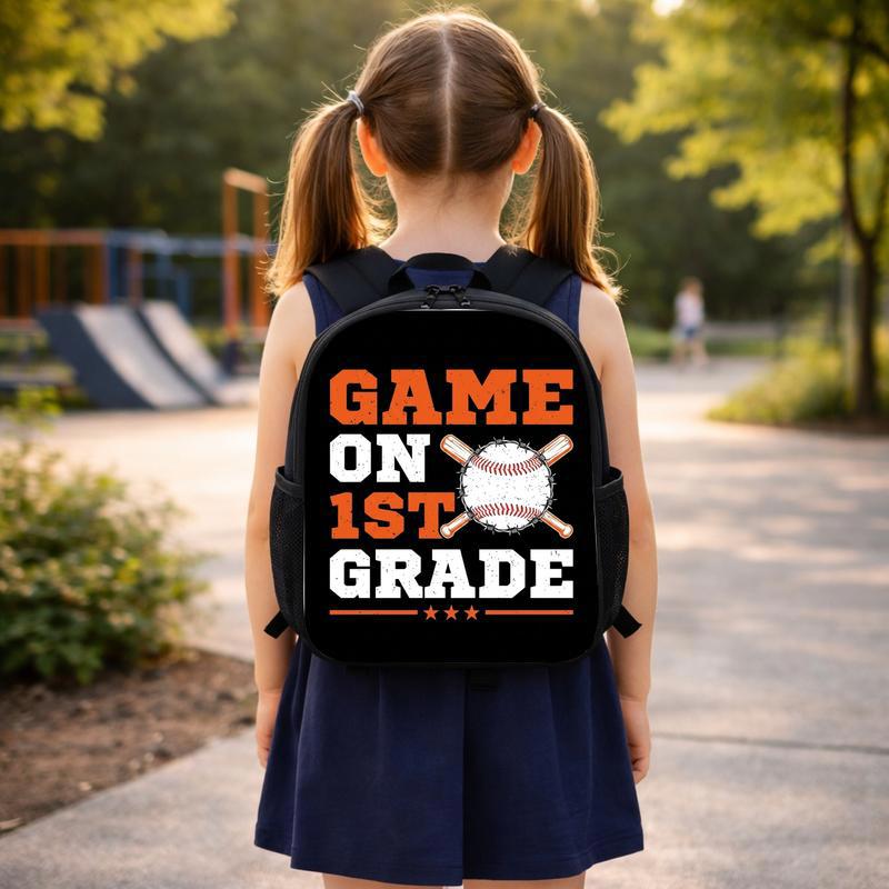 Game On First Grade Backpack - Baseball Kids Gift Custom Backpack Game On First Grade Backpack - Baseball Kids Gift Custom Backpack