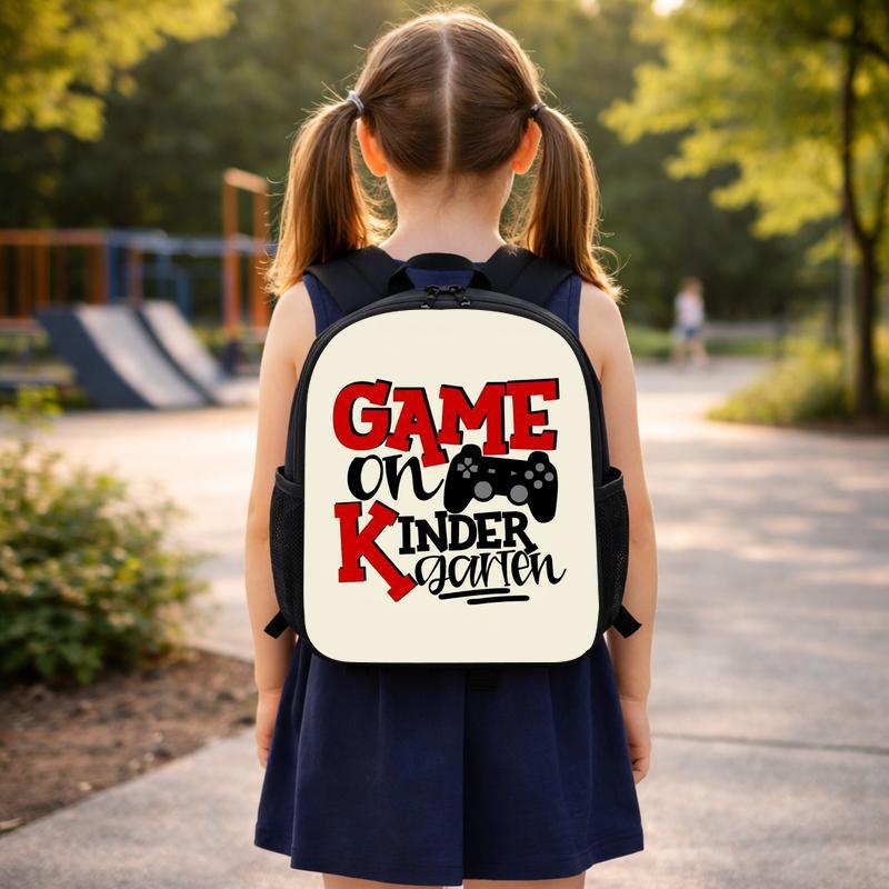 Game On Kindergarten Backpack - Gamer Kids Back To School Custom Backpack Game On Kindergarten Backpack - Gamer Kids Back To School Custom Backpack