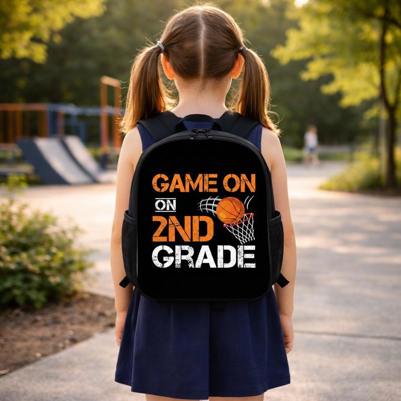 Game On 2nd Grade Backpack - Basketball Back To School Fun Custom Backpack Game On 2nd Grade Backpack - Basketball Back To School Fun Custom Backpack