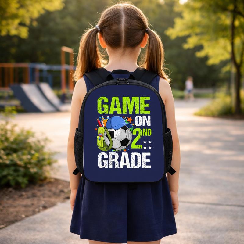 Game On 2nd Grade Backpack - Boys Back To School Soccer Custom Backpack Game On 2nd Grade Backpack - Boys Back To School Soccer Custom Backpack