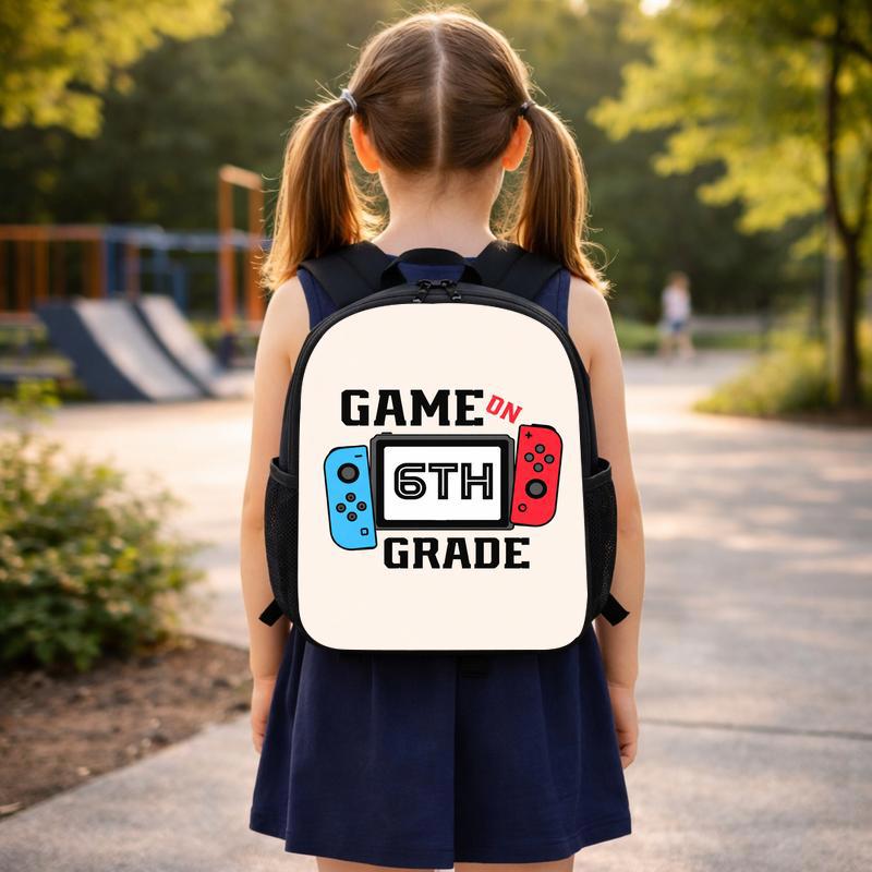 Game On 6th Grade Backpack - Cool Gamer School Style Custom Backpack