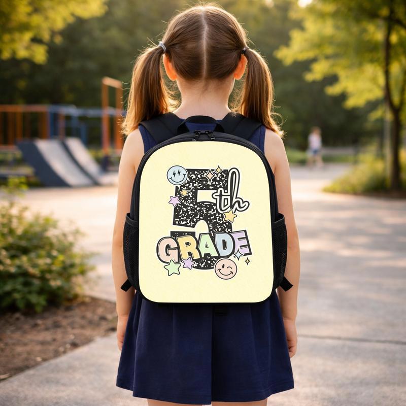 Grunge 5th Grade Backpack - Elementary School Trendy Look Custom Backpack