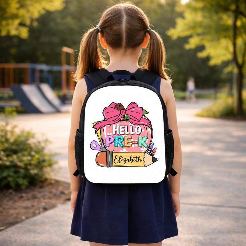 Hello Pre-K Backpack - Custom Name Boys Girls School Custom Backpack