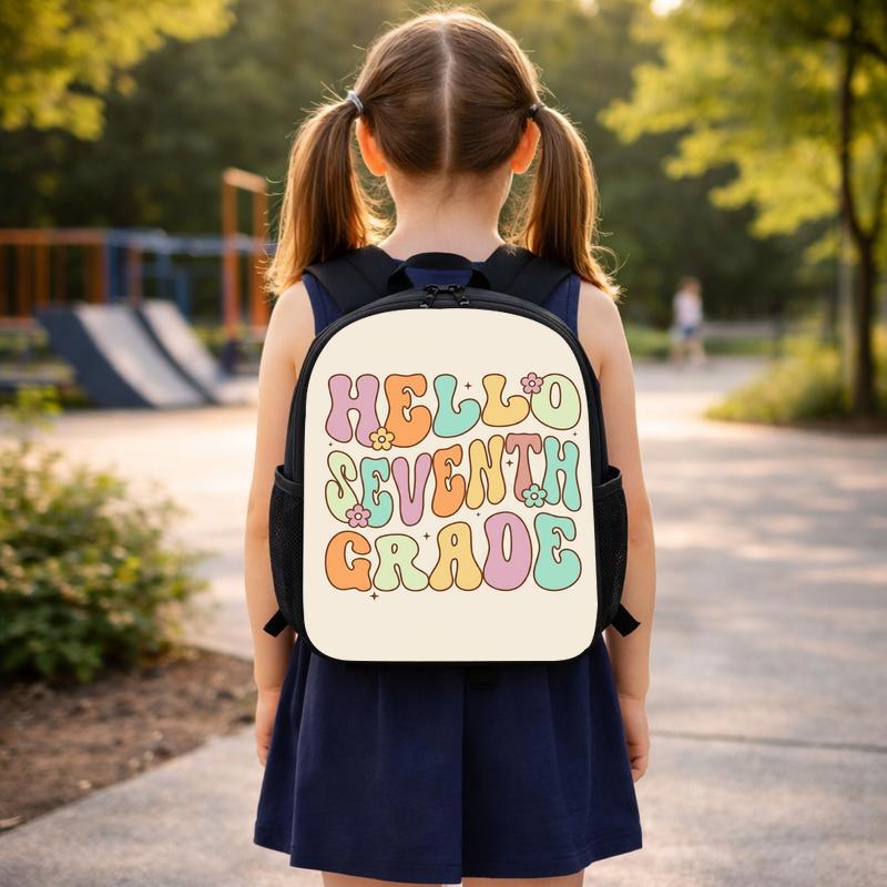 Hello 7th Grade Backpack - Middle School Back To School Fun Custom Backpack Hello 7th Grade Backpack - Middle School Back To School Fun Custom Backpack