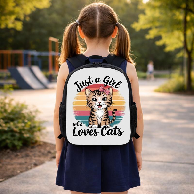 Just A Girl Who Loves Cats Custom Backpack