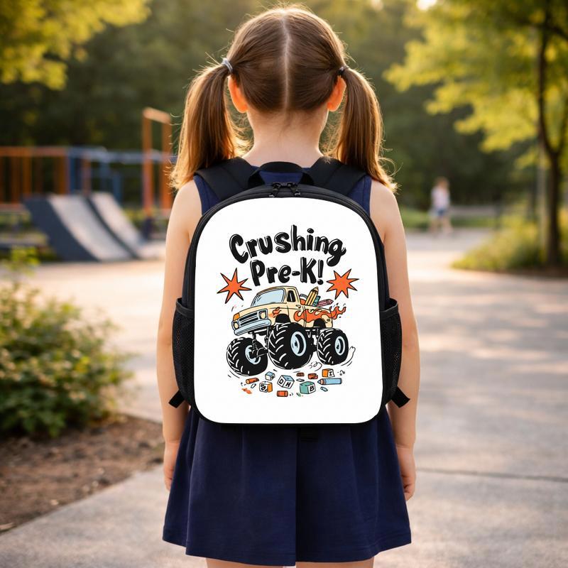Kids Monster Truck Backpack - Back To School Pre-K Gift Custom Backpack