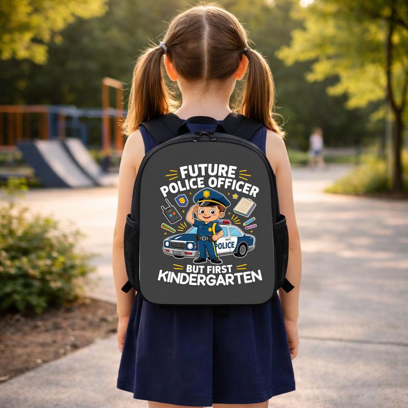 Kids Police Backpack - Future Officer Back To School Gift Custom Backpack
