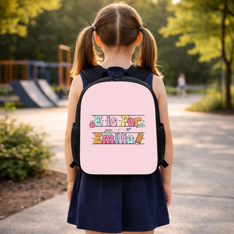 Kindergarten Back To School Backpack - Custom Initial Girl Gift Custom Backpack Kindergarten Back To School Backpack - Custom Initial Girl Gift Custom Backpack