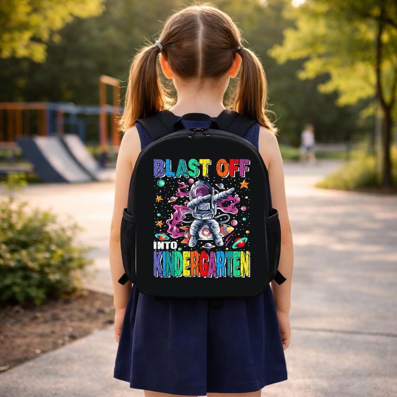 Kindergarten Backpack Kids - Back To School Space Theme Custom Backpack