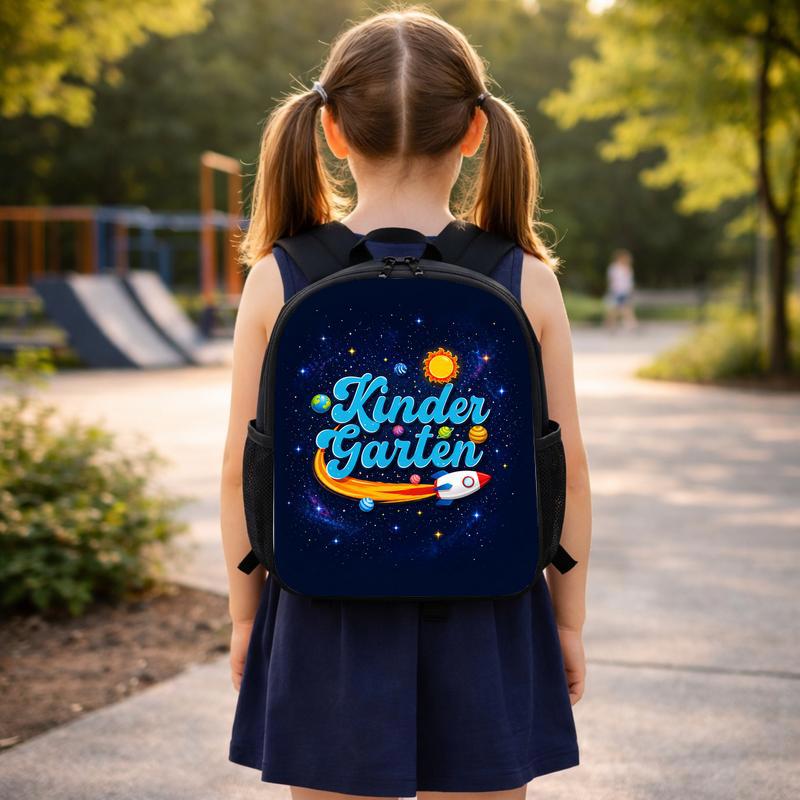 Kindergarten Backpack Kids - Space Rocket Design Custom Backpack Kindergarten Backpack Kids - Space Rocket Design Custom Backpack