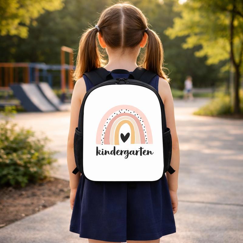 Kindergarten Backpack - Minimal Rainbow Back To School Kids Custom Backpack