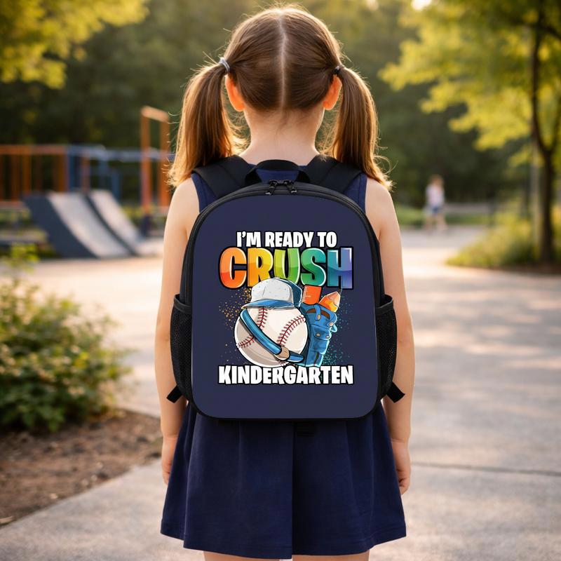 Kindergarten Baseball Backpack - I'm Ready To Crush School Custom Backpack