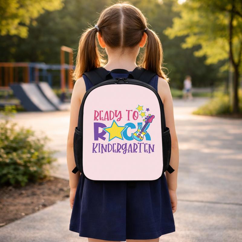 Kindergarten Rock Backpack - Cute First Day School Bag Custom Backpack