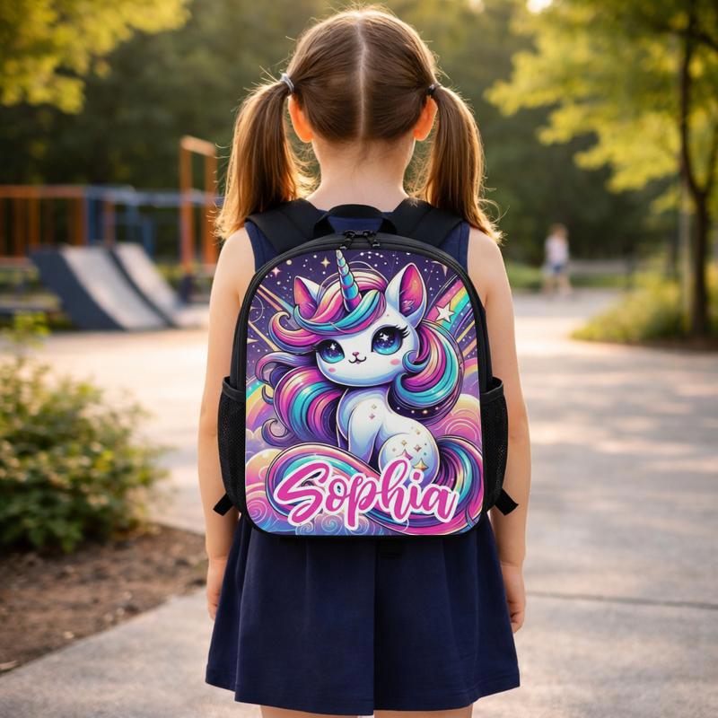 Magical Unicorn Backpack - Custom Name Back To School Bag Custom Backpack Magical Unicorn Backpack - Custom Name Back To School Bag Custom Backpack