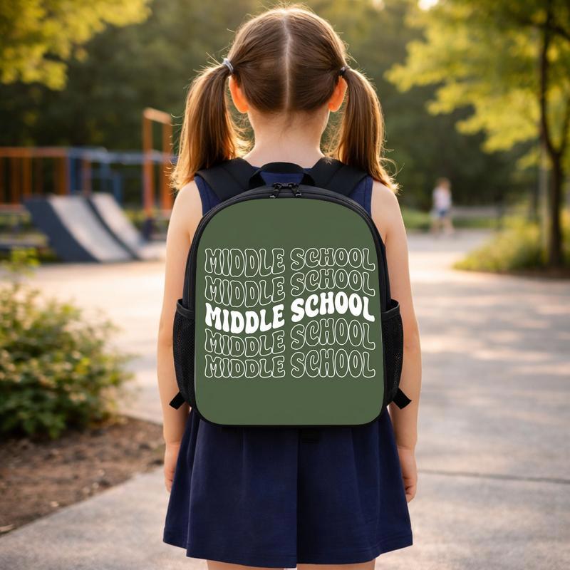 Middle School Backpack - Back To School Minimal Trend Style Custom Backpack