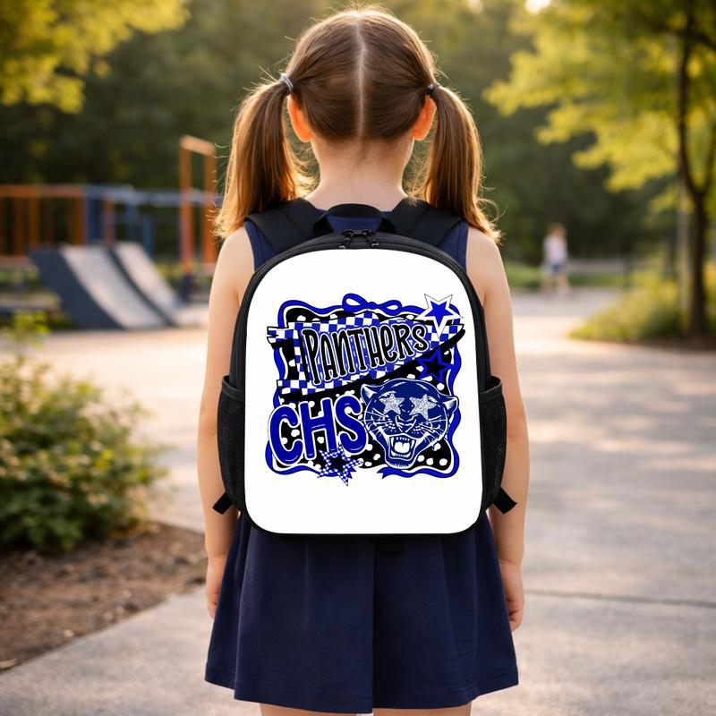 Middle School Panther Mascot Custom Backpack