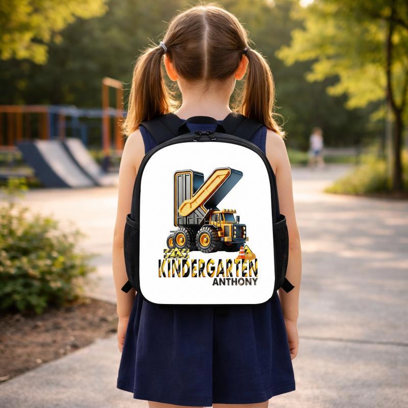 Personalized Dump Truck Backpack - Kindergarten Boy Gift Custom Backpack Personalized Dump Truck Backpack - Kindergarten Boy Gift Custom Backpack