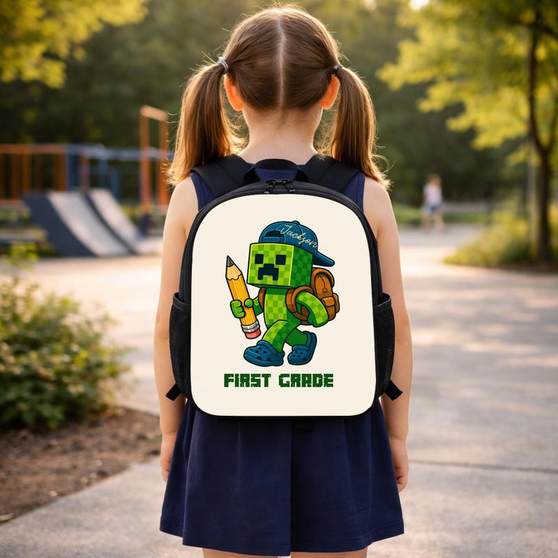 Personalized Gamer Backpack - First Grade Adventure School Fun Custom Backpack Personalized Gamer Backpack - First Grade Adventure School Fun Custom Backpack