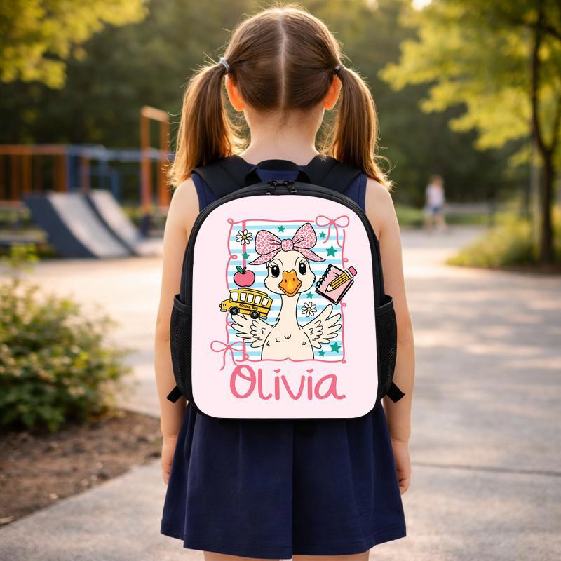 Personalized Goose Backpack - Cute Back To School Kids Custom Backpack