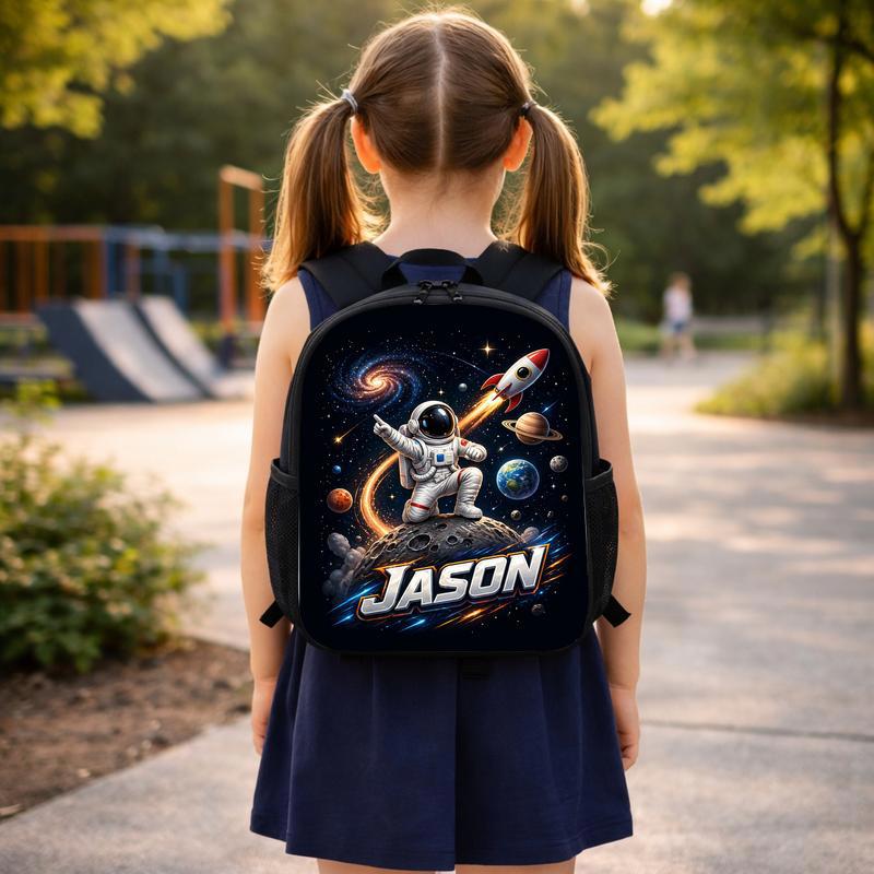 Personalized Kids Backpack - Astronaut Galaxy Rocket Name Custom Backpack Personalized Kids Backpack - Astronaut Galaxy Rocket Name Custom Backpack