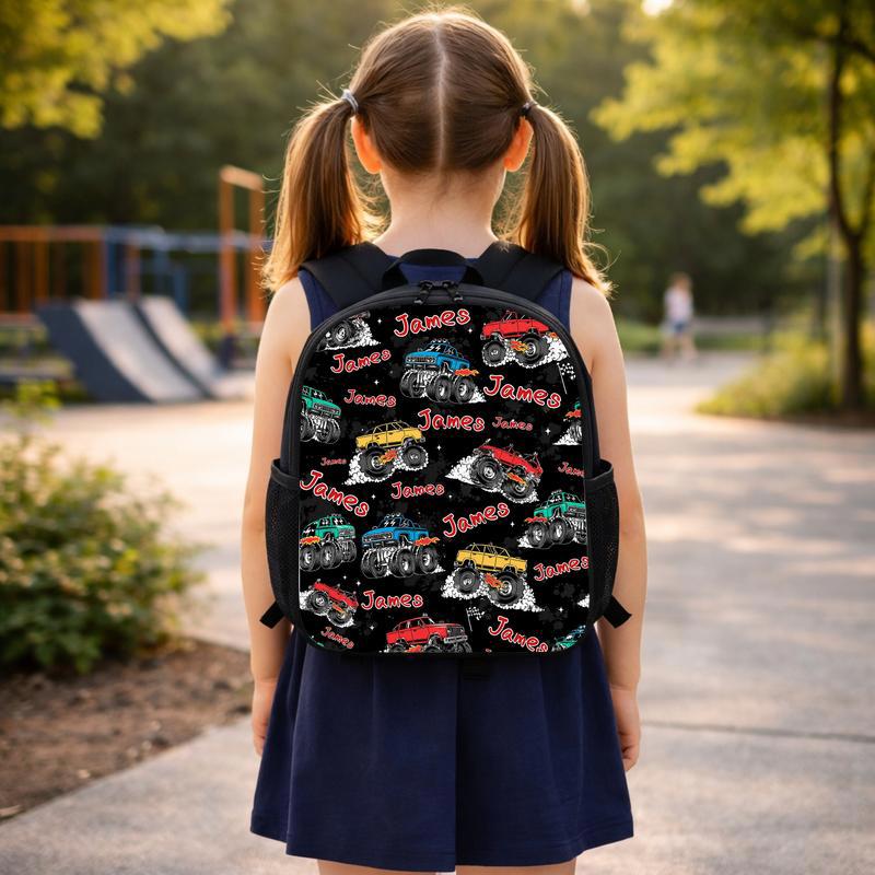 Personalized Monster Truck Backpack - Kids Custom Name Gift Custom Backpack Personalized Monster Truck Backpack - Kids Custom Name Gift Custom Backpack