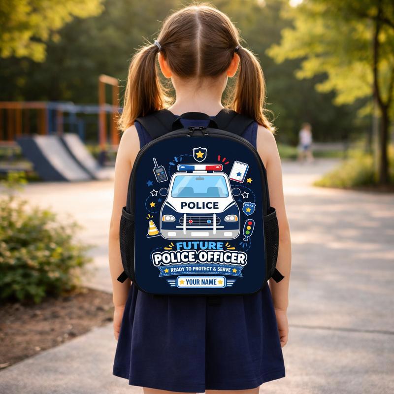 Personalized Police Car Backpack - Back To School Hero Kids Custom Backpack Personalized Police Car Backpack - Back To School Hero Kids Custom Backpack