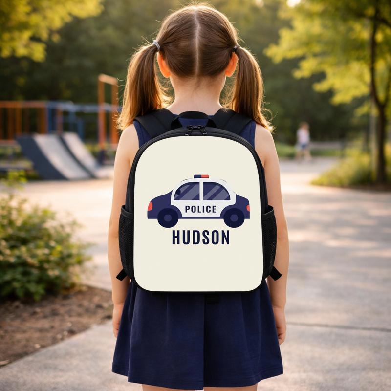 Personalized Police Car Backpack - Back To School Kids Custom Backpack Personalized Police Car Backpack - Back To School Kids Custom Backpack