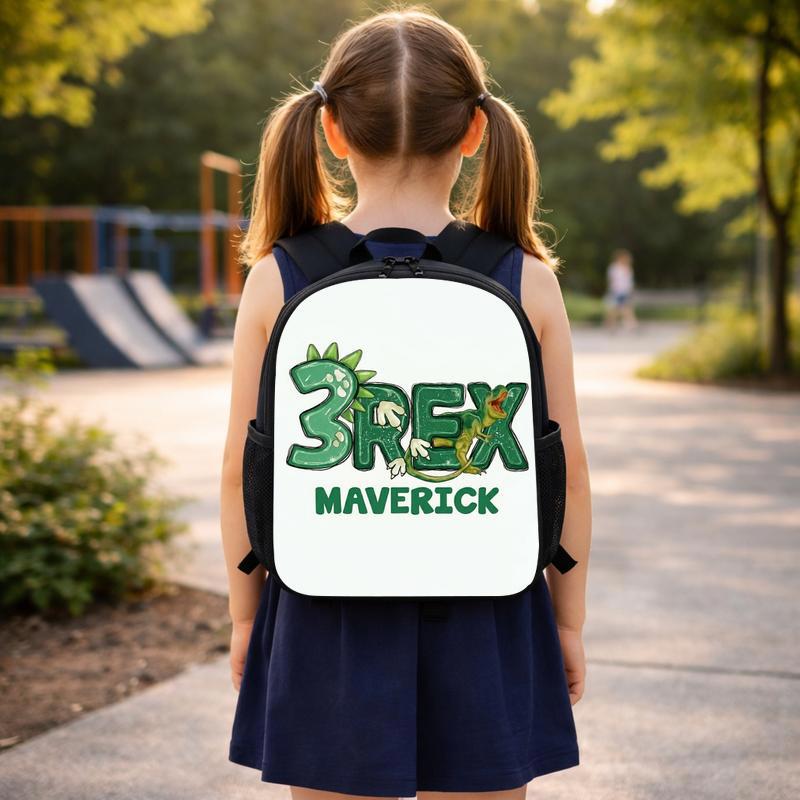 Personalized 3 Rex Dinosaur Backpack - Back To School Kids Gift Custom Backpack